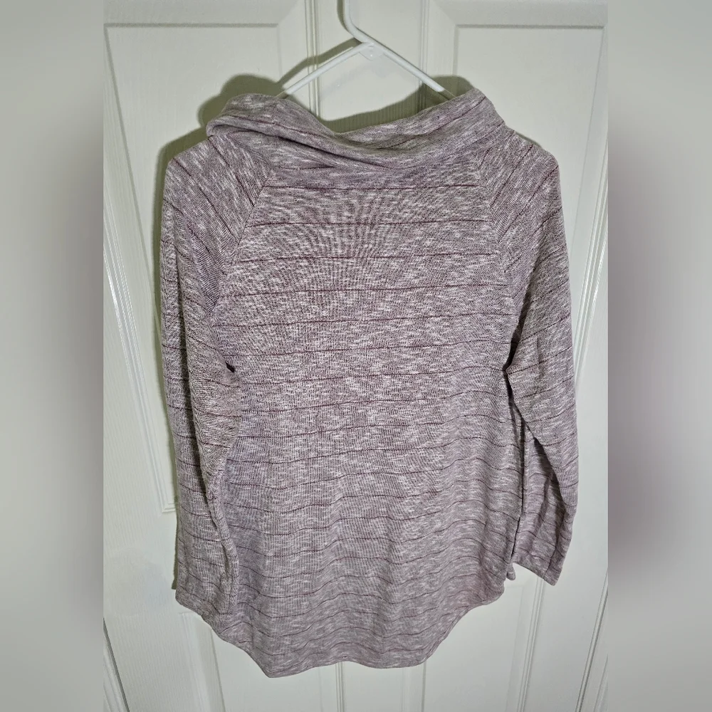 LOFT Outlet Womens Striped Cowl Neck Tunic Sweater Large - Picture 9 of 10